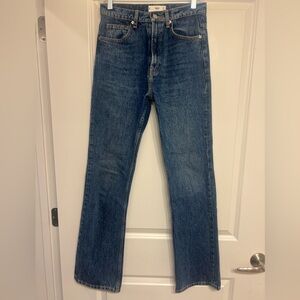 Mango Blue Boot Cut Jeans in the perfect dark wash